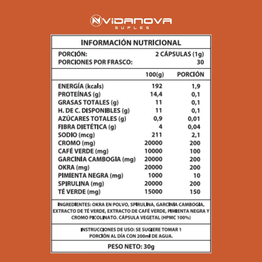 Okra Burner – 60 Cápsulas