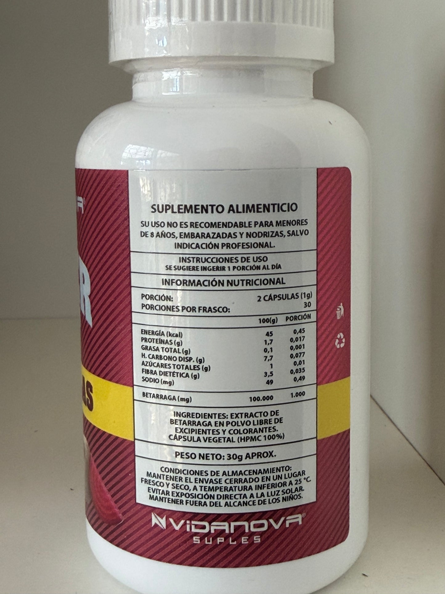 Suples Power Beet 1000 mg – 60 Cápsulas