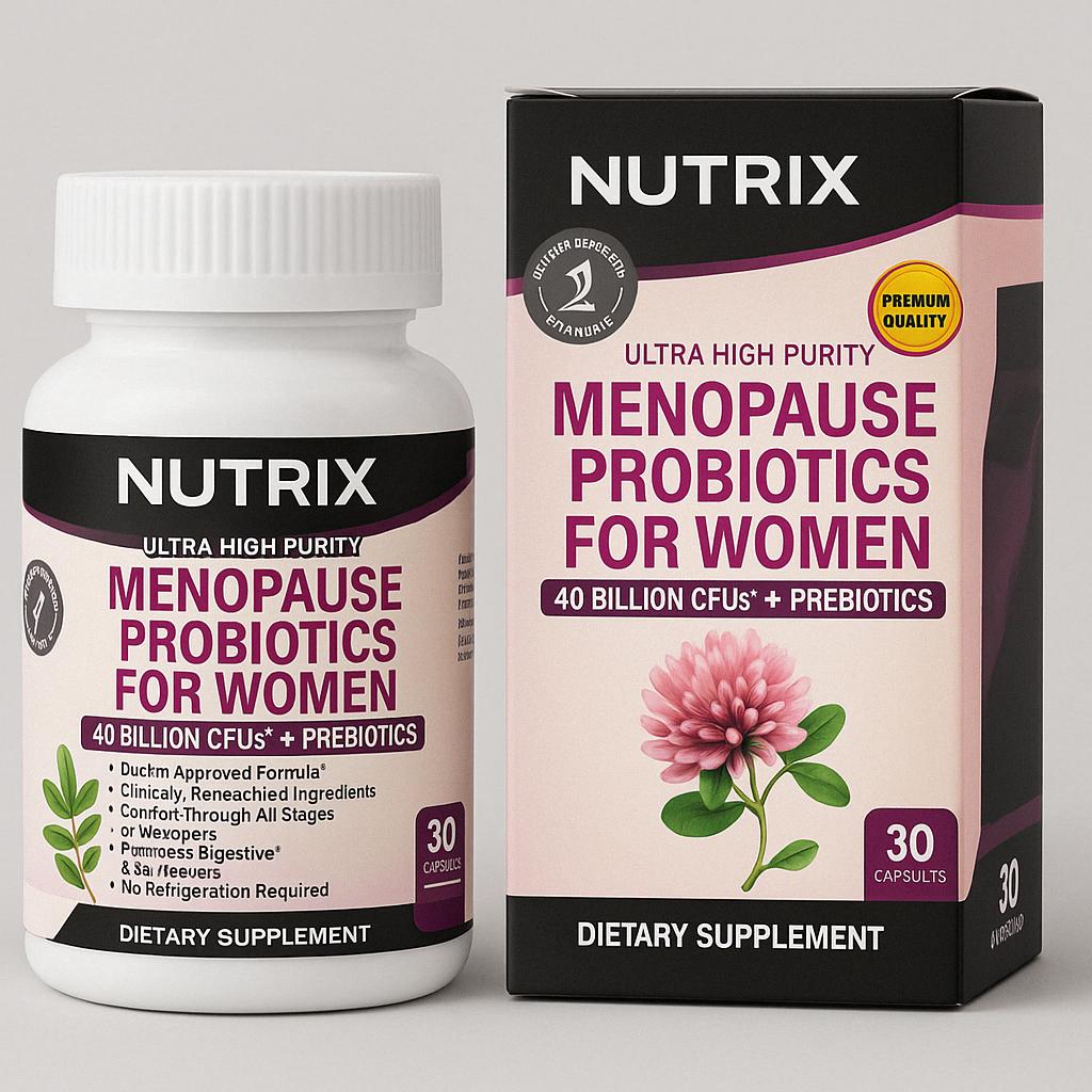 Nutrix Menopause Probiotics for Women – Suplemento Probiótico para la Menopausia
