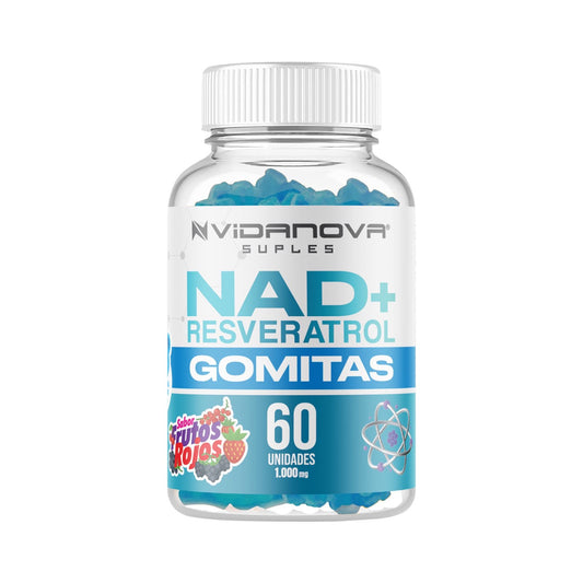 Gomitas NAD+ Resveratrol Antienvejecimiento – 60 Gomitas