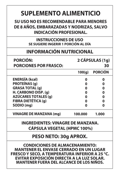 Vinagre de Manzana – 60 Cápsulas