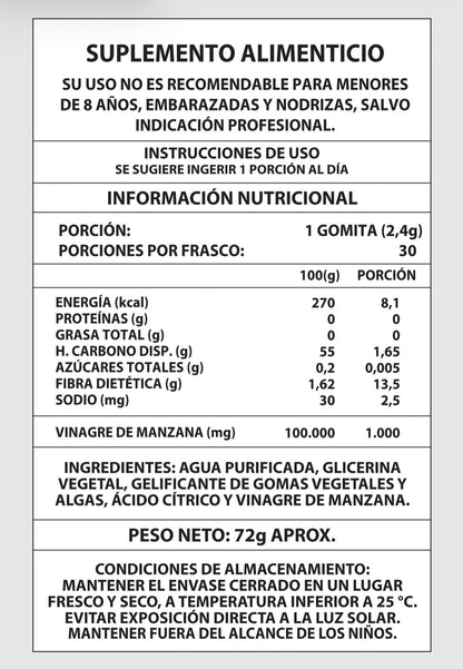 Vinagre de Manzana Gomitas – 30 Unidades