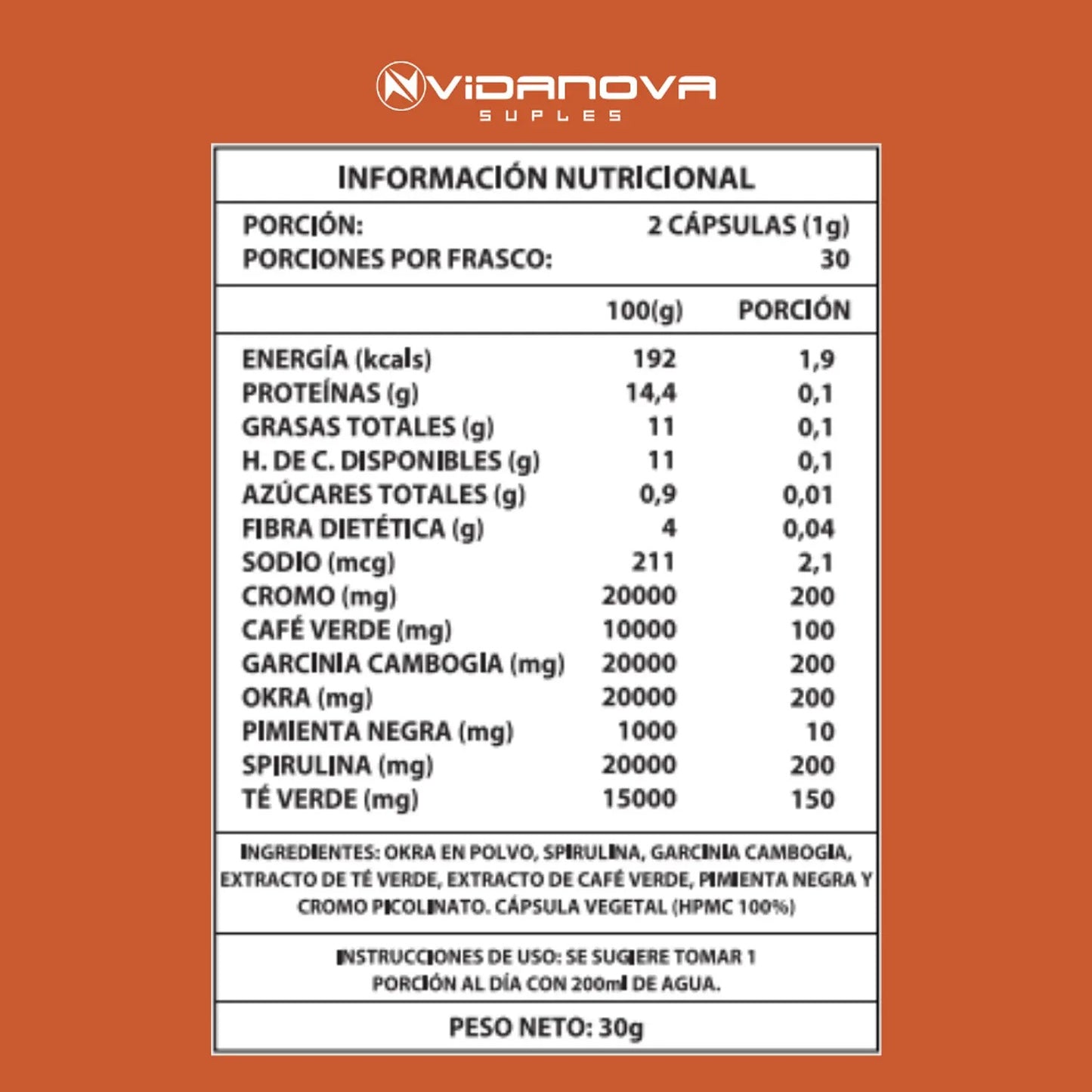 Okra Burner – 60 Cápsulas