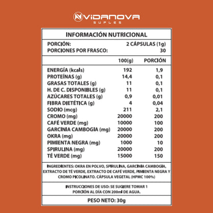 Okra Burner – 60 Cápsulas