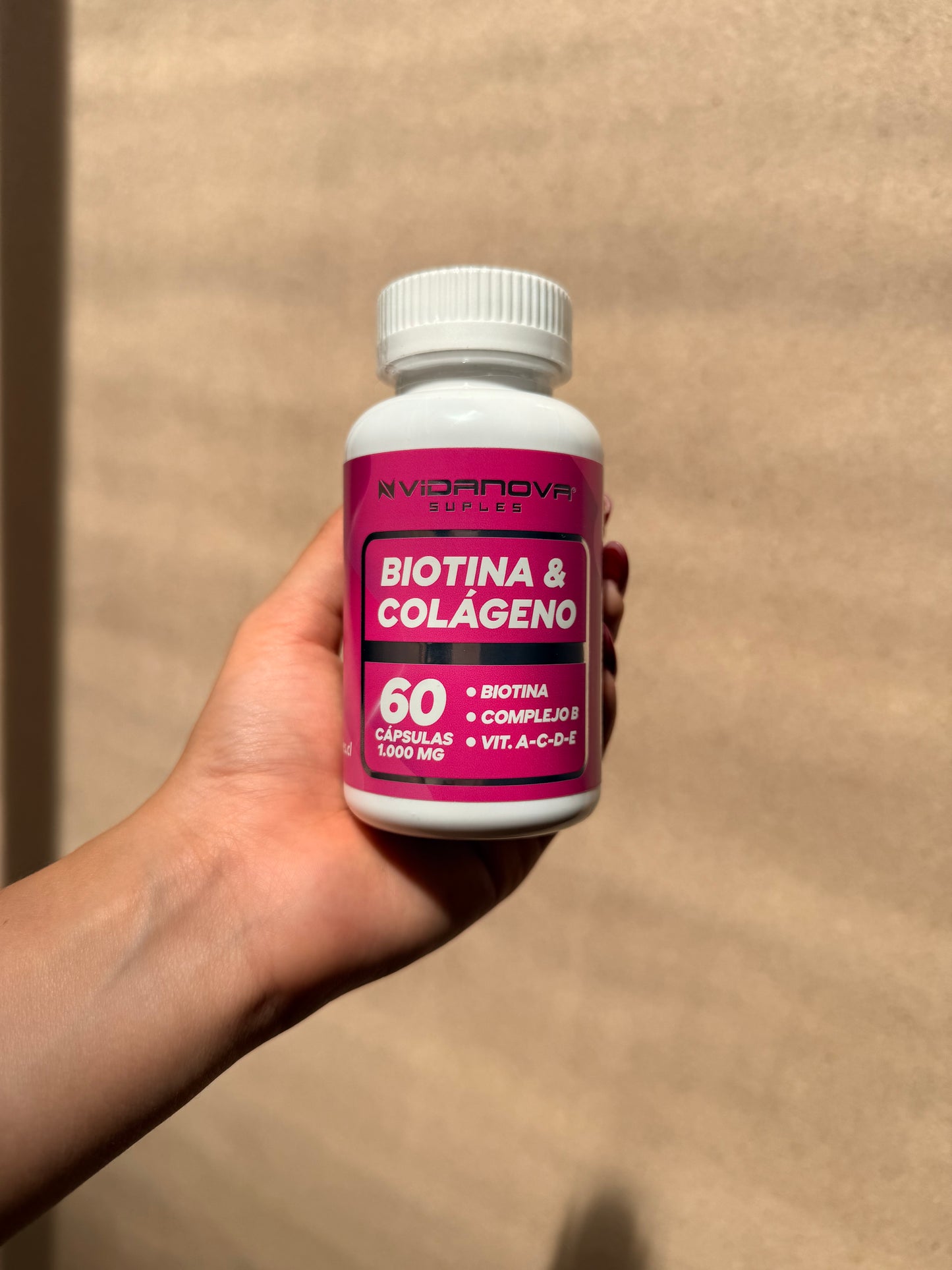 Biotina  Colágeno 60 Cápsulas – Cabello, Piel y Uñas